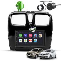 Kit Central Multimídia Sistema Android Espelhamento Usb Bluetooth Renault Sandero e Logan 2016 2017 2018 Moldura na Cor Black Piano Kit Central Multimídia Sistema Android Espelhamento Usb Bluetooth Renault Sandero e Logan 2016 2017 2018 Moldura na Cor Black Piano