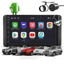 Kit Central Multimídia Sistema Android Espelhamento Usb Bluetooth Toyota Hilux Corolla Fielder Etios Rav4 Sw4 Moldura Preto Fosco