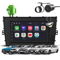 Kit Central Multimídia Sistema Android Espelhamento Usb Bluetooth Volkswagen Vw Nivus 2020/... Taos 2021/... Tcross 2019/... Virtus Polo 2018/...