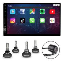 Kit Central Multimídia Tela 7 Polegadas + Câmera de Ré + Moldura Painel 2 Din