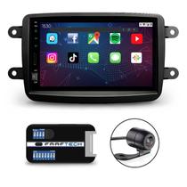 Kit Central Multimídia Tela 7 Polegadas + Câmera de Ré + Moldura Painel 2 Din Renault