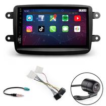 Kit Central Multimídia Tela 7 Polegadas + Câmera de Ré + Moldura Painel 2 Din Renault