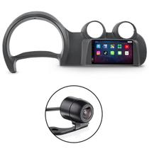 Kit Central Multimídia Tela De 7 Polegadas + Câmera de Ré + Moldura 2 Din Cinza Novo Uno Nova Fiorino