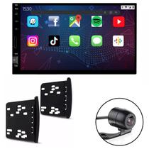 Kit Central Multimídia Tela De 7 Polegadas + Câmera de Ré + Moldura 2 Din Ford Ka 2008 a 2012