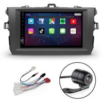 Kit Central Multimídia Tela De 7 Polegadas + Câmera de Ré + Moldura do Painel 2 Din Corolla 2009 À 2011 E Hilux 2012