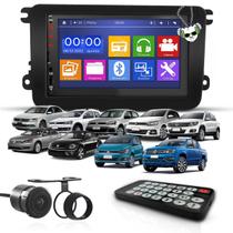 Kit Central Multimídia Universal Espelhamento Usb Mp5 2 Din Bluetooth Câmera de Ré Vw Volkswagen Linha G7 Moldura Preta