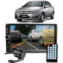 Kit Central Multimidia Vectra 2006 a 2012 Mp5 Bluetooth Espelhamento Dvd 2 Din Câmera de Ré