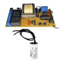 Kit Central Nb52 e 1 Capacitor 12uf para Portão Automático de Casas e Condominio