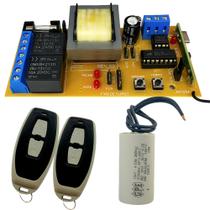 Kit Central Nb52 e Capacitor 12uf com 2 Controles Configuarados para Portão Automático