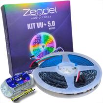 Kit central vu rgb ritmico + fita led 5m 2811 12v 300 leds zendel zd-kvu-5