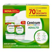 Kit Centrum Adulto Multivitamínico de A a Zinco 60 +30 Comprimidos