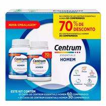 Kit Centrum Essentials Homem Com 90 Comprimidos