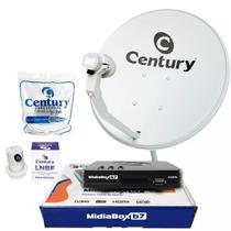 Kit Century Antena Parabólica Ku Midia 60cm Box + Midiabox B7 Completo Com LNBF