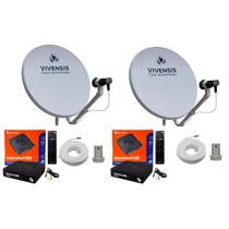 Kit Century Midiabox B7 Receptor Digital Antena Ku LNBF Cabo 15 m