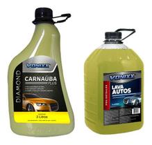 Kit Cera Automotiva Carnaúba Plus 3l Lava Autos 5l Vonixx