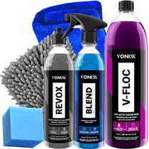 Kit Cera Blend Spray Shampoo Neutro VFloc 1,5L Pretinho Revox Vonixx