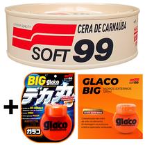 Kit Cera De Carnaúba All Colors + Big Glaco 120ml Soft99