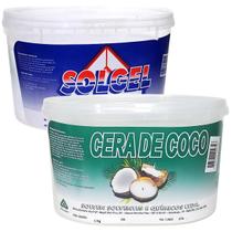 Kit Cera de Coco Solven 1Kg + Parafina em Gel Solgel 1kg