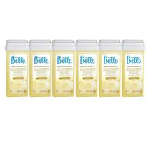 Kit Cera Depil Bella Roll-on Chocolate Branco 6 unidades