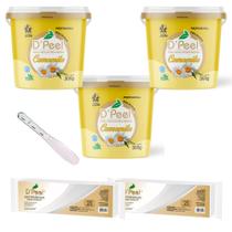 Kit Cera Depilação 3 Camomila Dpeel300g+2Pct Lenços Tnt25uni+1Espátulas Acrílica Santa Clara Media Kit Cera Depilação 3 Camomila Dpeel300g+2Pct Lenços Tnt25uni+1Espátulas Acrílica Santa Clara Media