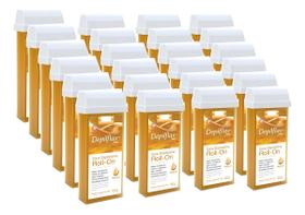 Kit Cera Depilatória Corporal Roll On Refil Natural Pack 24 Unidades Depilflax 100g