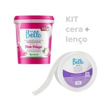 Kit Cera Depilatória Pitaya + Rolo de Lenço 50m Depill Bella Kit Cera Depilatória Pitaya + Rolo de Lenço 50m Depill Bella