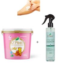 Kit Cera Depilatória Quente MEL Depilação + Loção Adstringente Pré-Depilatório 250ML