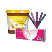 Kit Cera Depilatória Quente Natural Visual Depil Mais 600g Hidrossolúvel + Papel tnt 100 unidades 80gr 23cm x 7,2cm + es Kit Cera Depilatória Quente Natural Visual Depil Mais 600g Hidrossolúvel + Papel tnt 100 unidades 80gr 23cm x 7,2cm + es