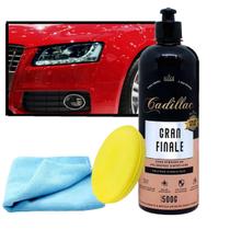 Kit Cera Hibrida Gran Finale Cadilac 500g + Pano + Aplicador
