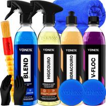 Kit Cera Liquida Blend Spray Vonixx limpador Higicouro Shampoo Neutro V-Floc Hidratante Hidracouro: