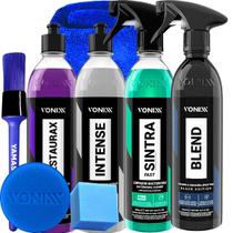 Kit Cera Liquida Spray Carro Moto Caminhão Preto Blend Black Limpador Sintra Fast Revitalizador Restaurax Intense Kit Cera Liquida Spray Carro Moto Caminhão Preto Blend Black Limpador Sintra Fast Revitalizador Restaurax Intense