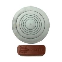 Kit Cera Para Encerar Madeira Escura Com Roda Algodão 10 cm