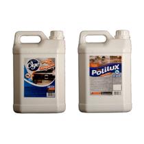 Kit Cera Polilux Emulsionada E Multiuso Ogê Desengraxante 5L