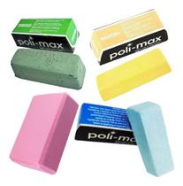 Kit Cera Polimento Rosa Verde Creme Azul Polimax Acetato Max