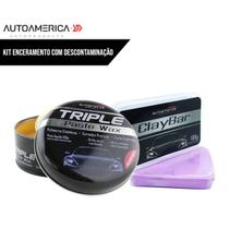 Kit Cera Triple Wax 100G + Clay Bar 100G Autoamerica