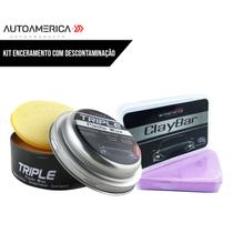 Kit Cera Triple Wax 300G + Clay Bar 100G Autoamerica