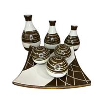 Kit Cerâmica Vasos Enfeite Decoração Rack Sala Aparador Mesa