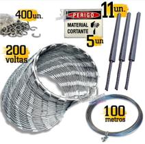 Kit cerca cortante concertina farpada 30cm - completo 50m Kit cerca cortante concertina farpada 30cm - completo 50m