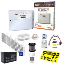 Kit Cerca Eletrica 80 Metros Gcp Alarme C/ Haste + Bateria