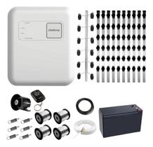 Kit Cerca Elétrica Completo com Central de Choque, Hastes e Sirene Intelbras