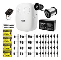Kit Cerca Elétrica Completo com Central de Choque para 30 Metros