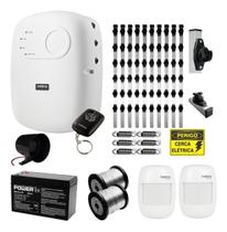 Kit Cerca Elétrica Completo Híbrido com Central de Choque e Sensor Sem Fio para 100 Metros
