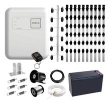 Kit Cerca Elétrica Completo Intelbras com Central de Choque e Alarme para 60m