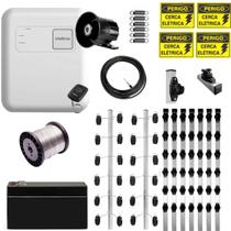Kit Cerca Elétrica Completo Intelbras ELC 6012 NET 15 Hastes Industriais, WiFi e Bateria