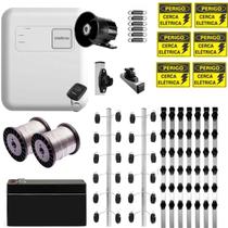 Kit Cerca Elétrica Completo Intelbras ELC 6012 NET 20 Hastes Industriais, WiFi e Bateria