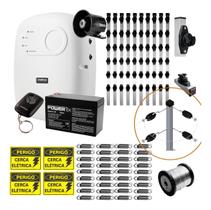 Kit Cerca Elétrica Industrial Intelbras Completo para 60 Metros com Central de Choque
