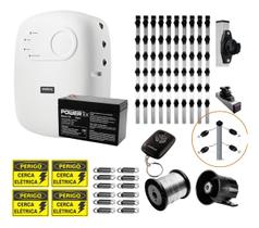Kit Cerca Elétrica Industrial Intelbras para 50 Metros com Central de Choque