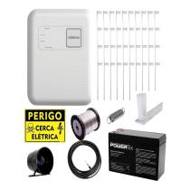Kit Cerca Elétrica Intelbras ELC 5001 p/ 50m com Hastes Barra Chata Ideal p/ Chumbar