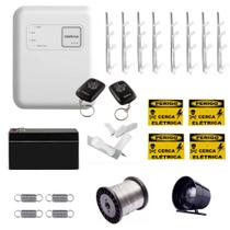 Kit Cerca Elétrica Intelbras ELC 5001 Residencial com Hastes e Alarme 40 Metros de Proteção