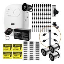 Kit Cerca Elétrica Intelbras ELC 5003 80m, Hastes Industriais e Fio 0.90mm